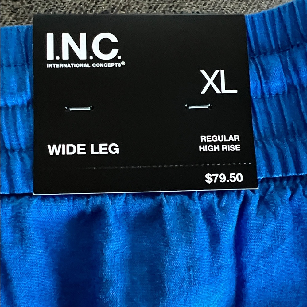 NWT XL I.N.C Wide Leg Regular High Rise Pull on Pants - Picture 3 of 8